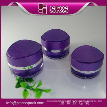 Unique Carving Eye Shape Luxury Cosmetic Packaging Acrylic Container And 15g 30g 50g Sales Cream Purple Cosmetic Jar